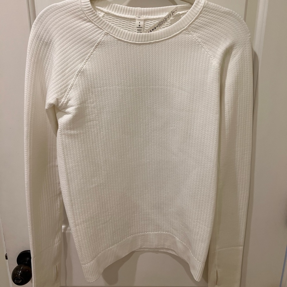 Lululemon Rest Less Pullover White Sz 8